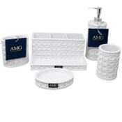 Wholesale - 5PC Wicker Design Bath Set